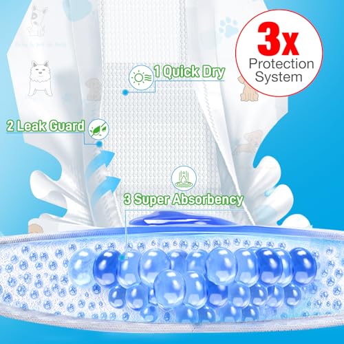 Dog Diapers Male Disposable Super Absorbent, 100 Count, Male Dog Wraps Leak Proof, Ultra Dry & Breathable, Small